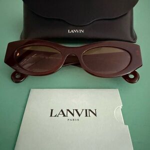 Lanvin Dark Brown Cat-Eye Sunglasses